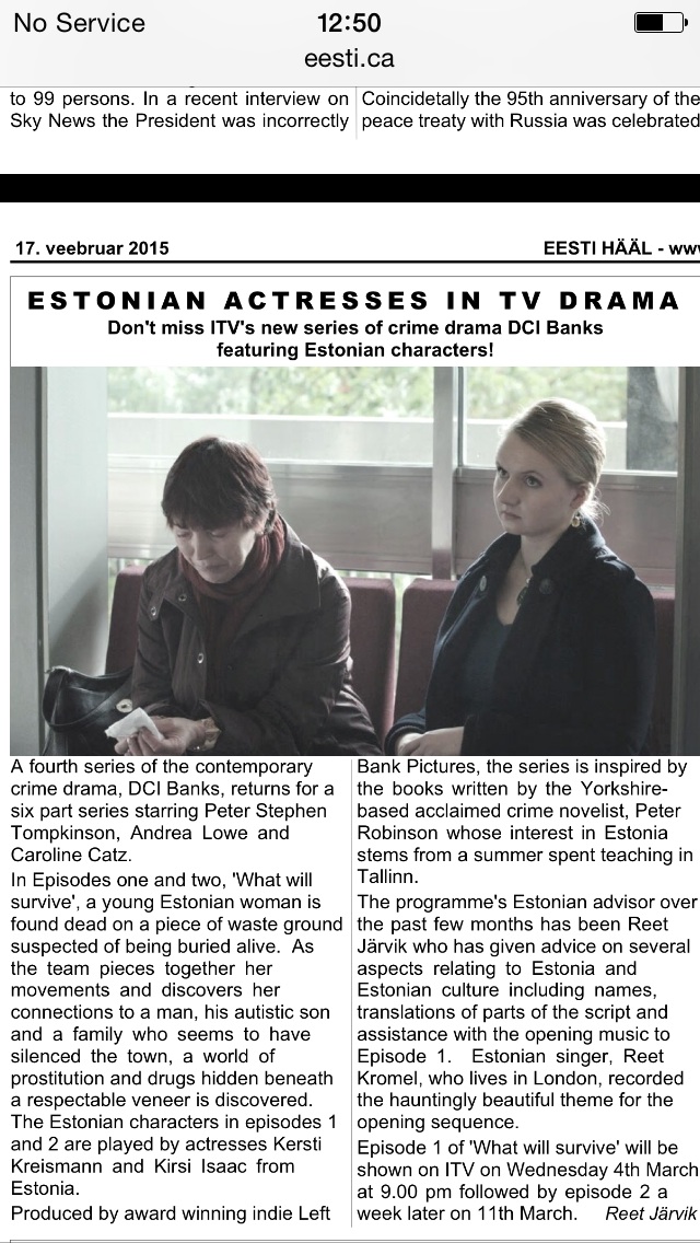 Still from DCI Banks season 5 episode 1 featuring Kirsi Isaac and Kersti Kreismann