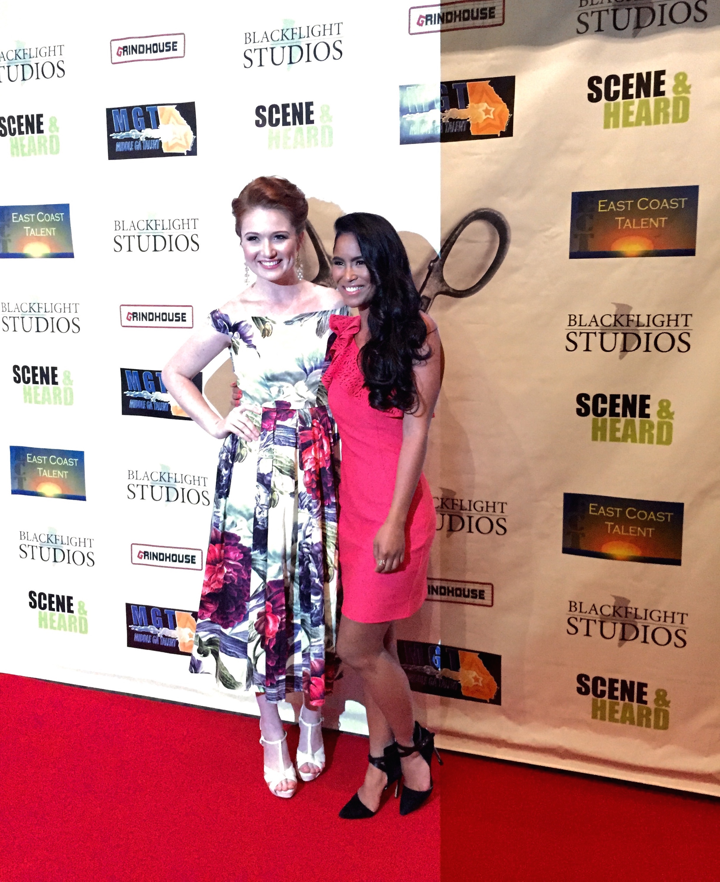 Danielle Lyn at the Premiere of The Legend of Seven Toe Maggie with friend and actress Mandi Christine Kerr.