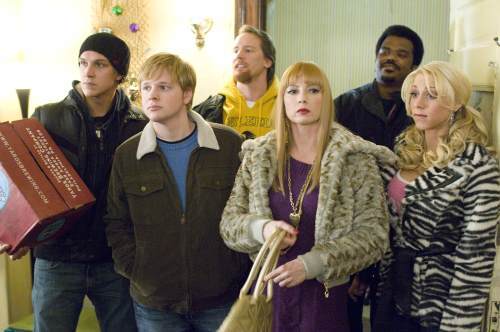 Still of Traci Lords, Jeff Anderson, Ricky Mabe, Jason Mewes, Craig Robinson and Katie Morgan in Zack and Miri Make a Porno (2008)