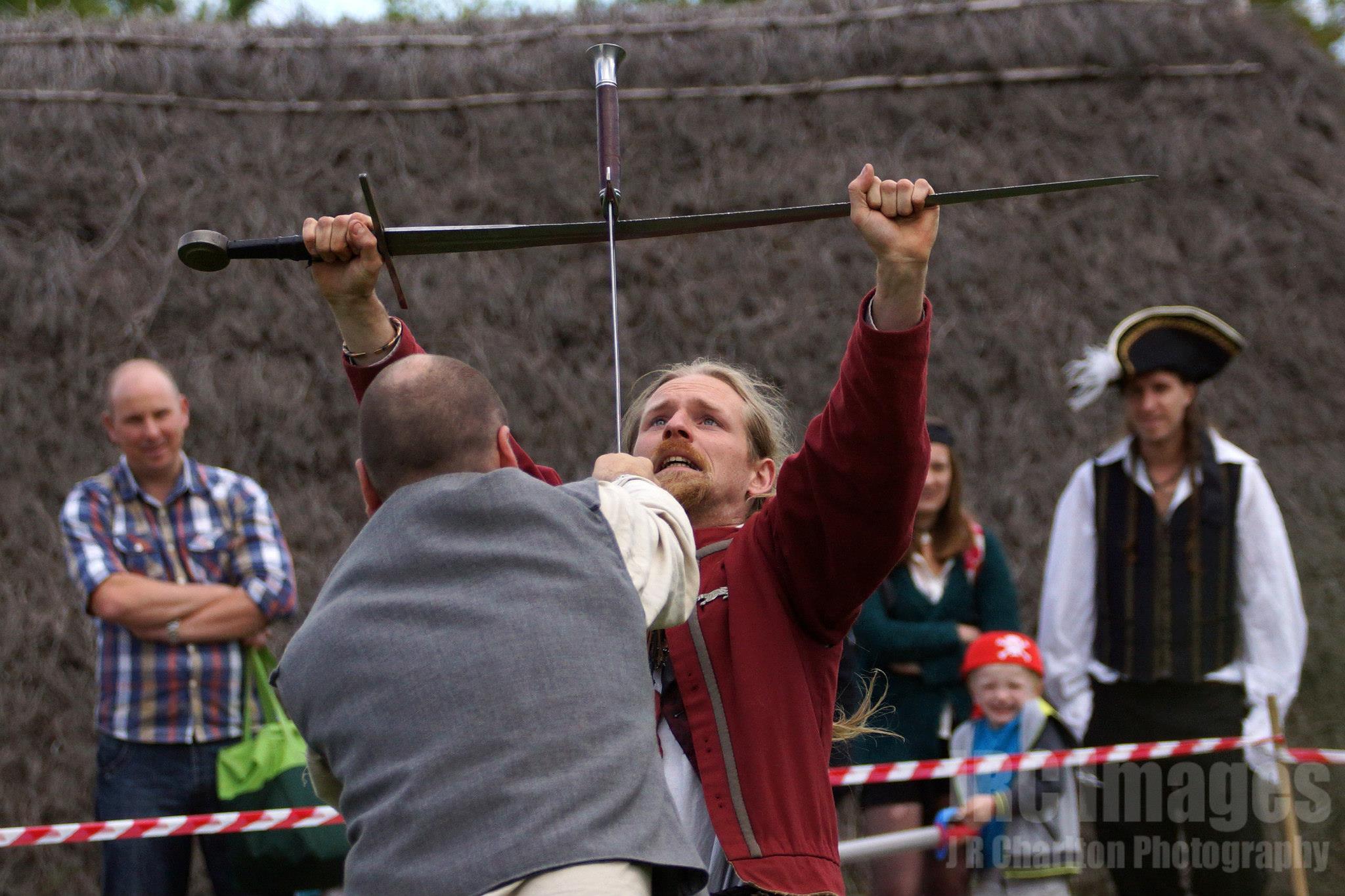 During a live combat demonstration.