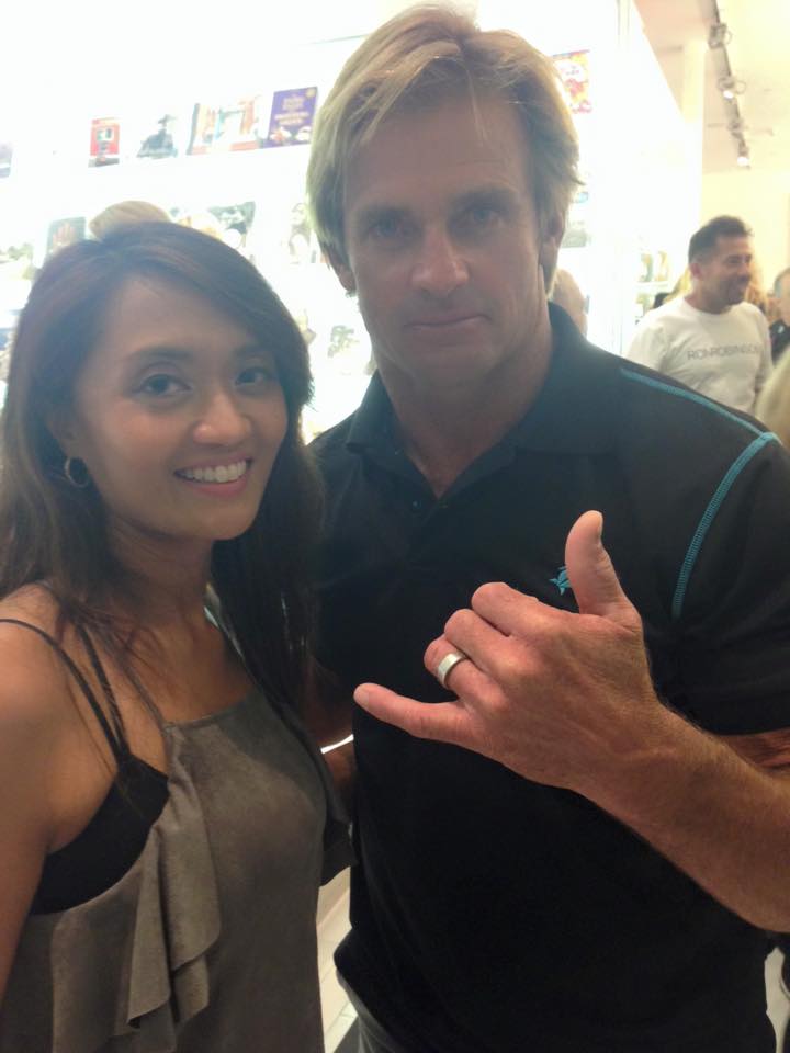 with surfer Laird Hamilton