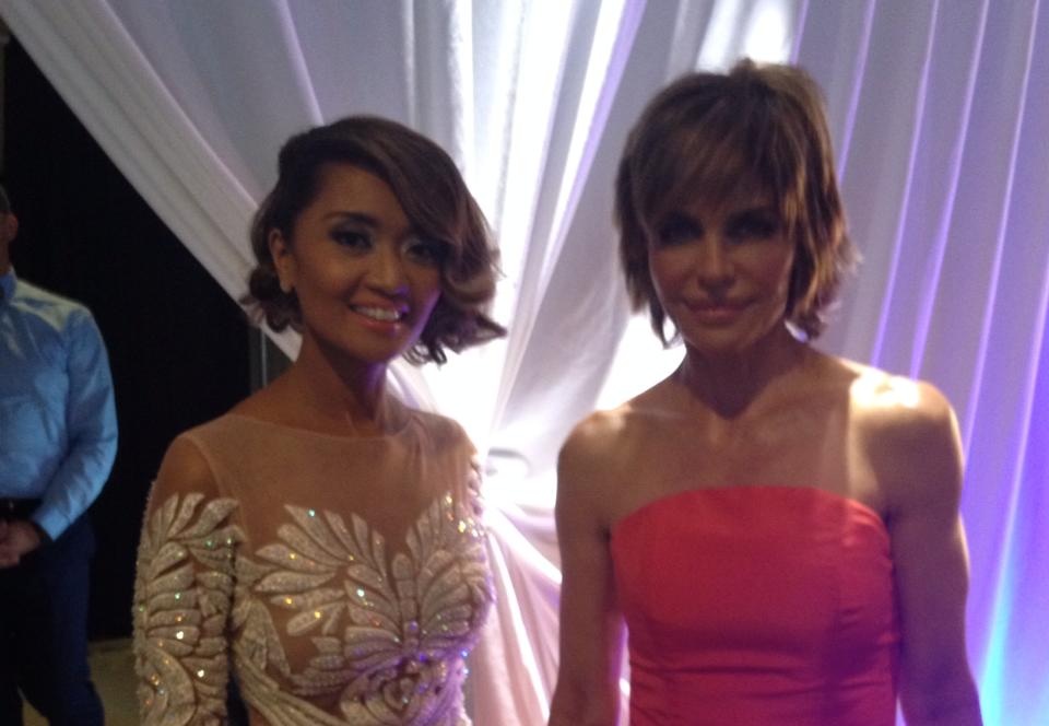 with Lisa Rinna of 'Real Housewives of Beverly Hills' at the Primetime Emmy Awards 2014