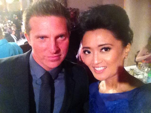 with actor Steve Burton of Y&R at the Daytime Emmy Awards 2014
