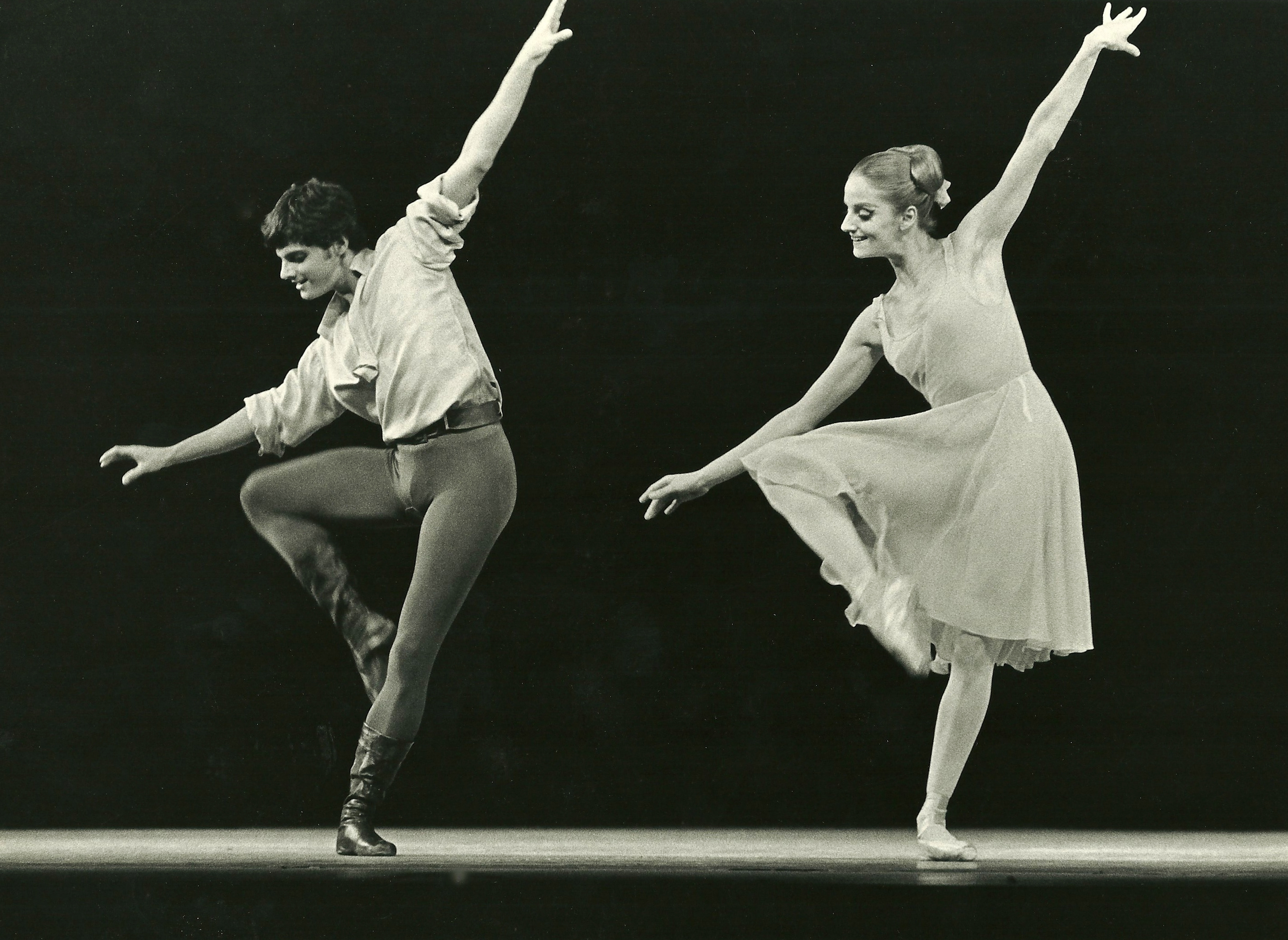 Me and Sara Leland in New York City Ballet's Jerome Robbins masterpiece, DANCES AT A GATHERING (original cast)