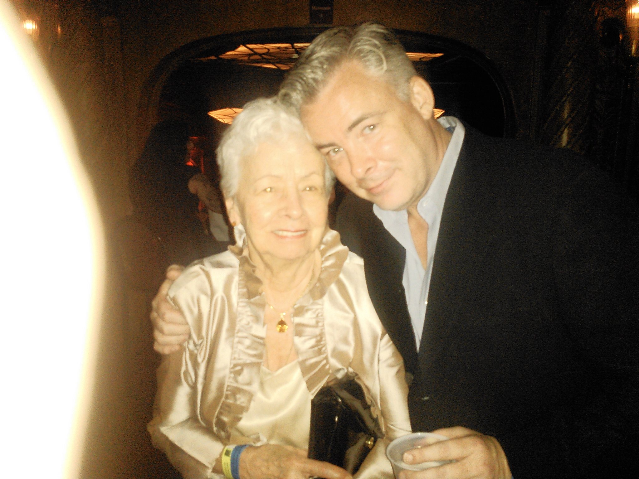 Filmmaker, David Hooper, and his mother at the opening of his film, The Anatomy of a Great Deception