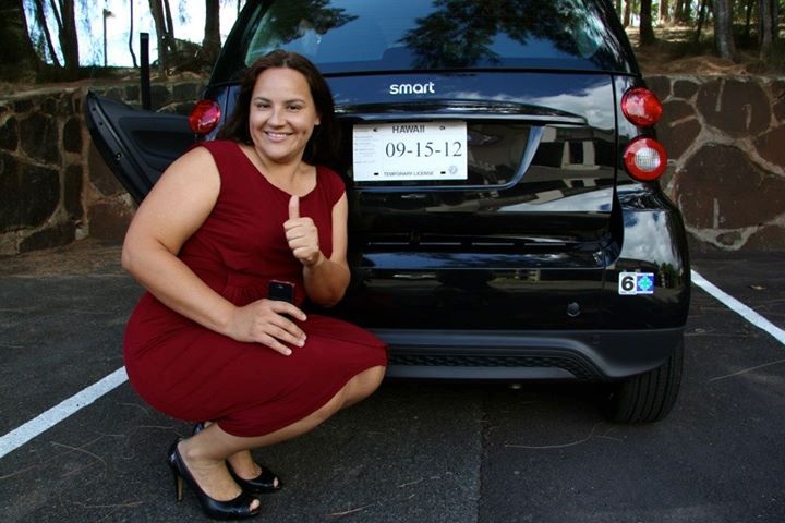 Zulma and her first Smart Car