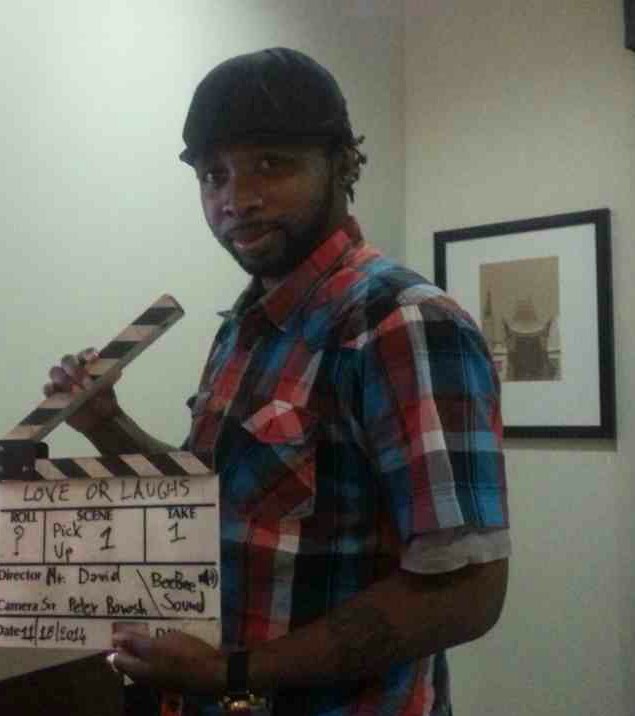 Philly own Sadeeq Harvey on set of the film Love Or Laughs.