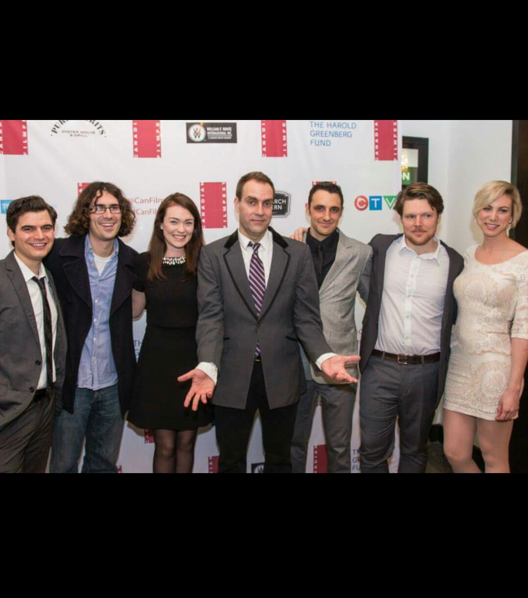 Red carpet at The Canadian Film Festival with the cast and director of 