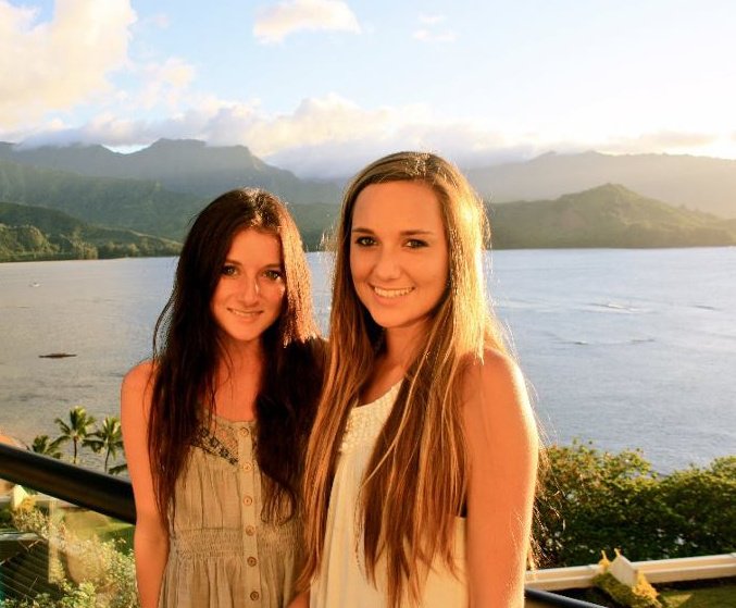 My oldest daughters, Brianna Marie - left and Alex-right. in Kaui 2012.