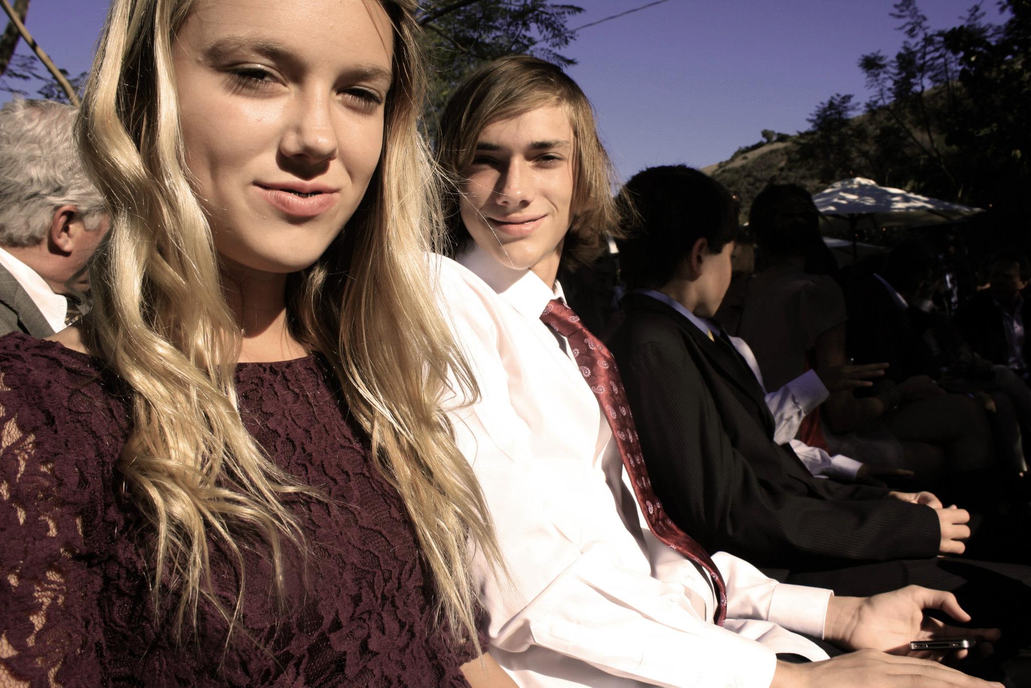 Two of my children, Darian-left and Beau-right, at my sister's wedding in 2012.