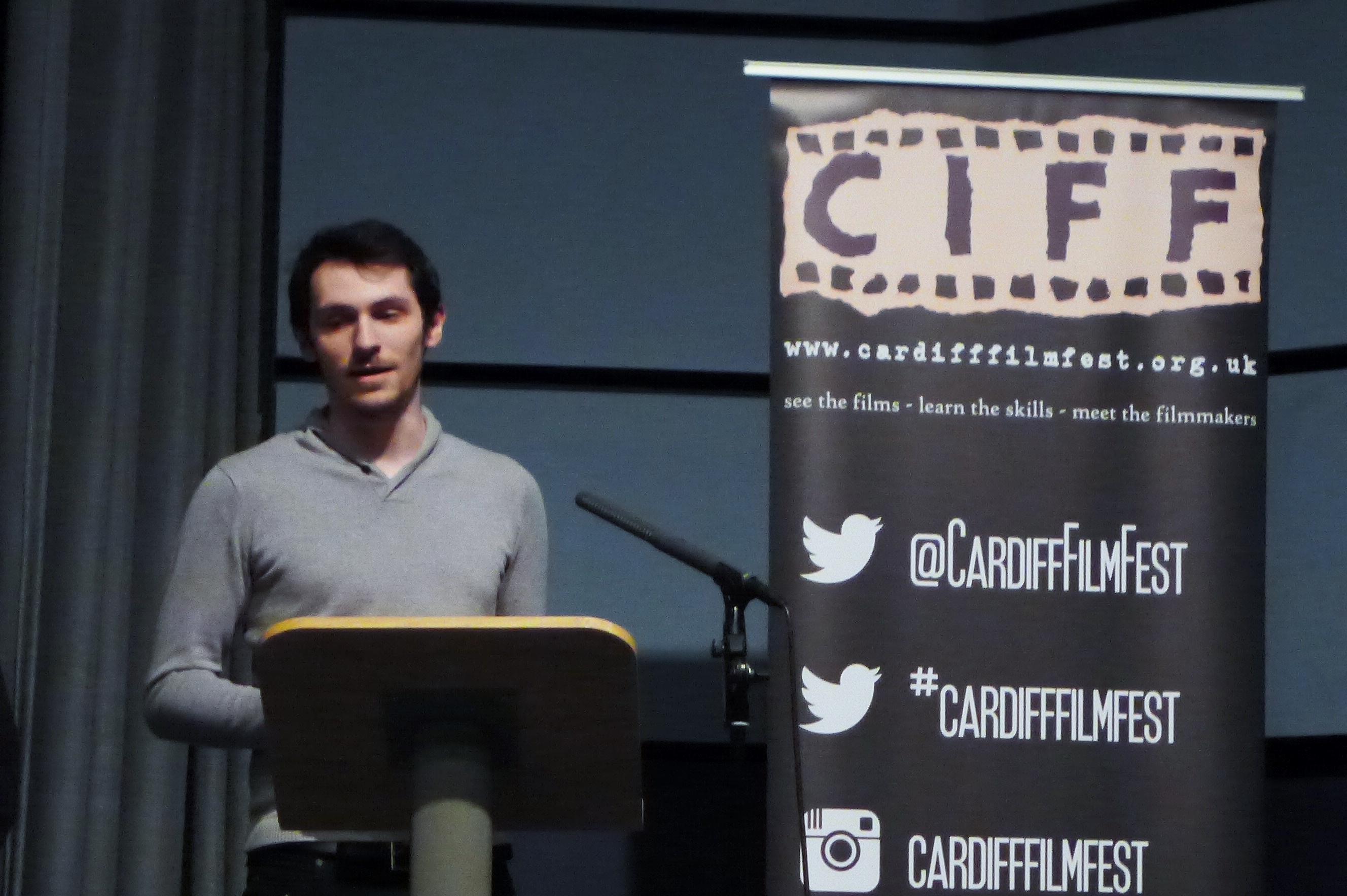 Adam Stephen Kelly at the 2015 Cardiff Independent Film Festival.