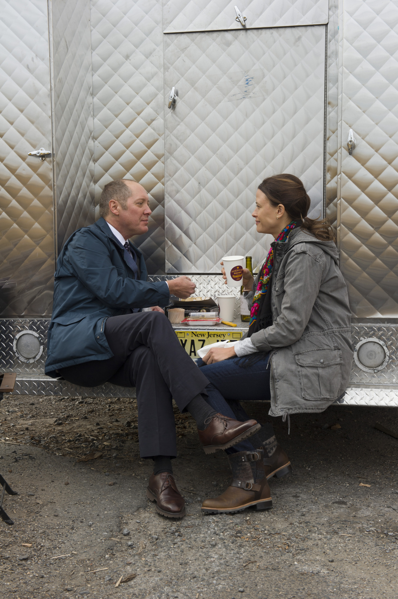 Still of James Spader and Scottie Thompson in The Blacklist (2013)