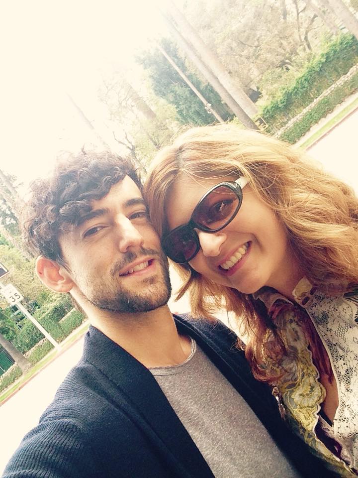 Luis Gerardo Méndez (Mexican actor of Nosotros Los Nobles) and Patricia Chica (filmmaker) in Hollywood.