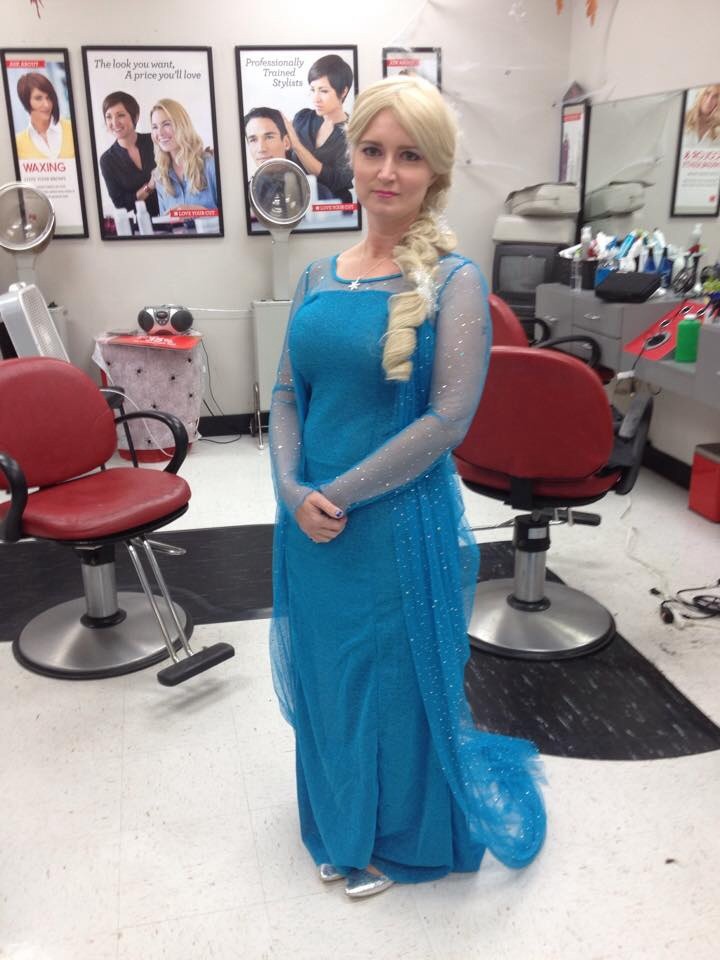 As Elsa from Frozen Halloween 2014