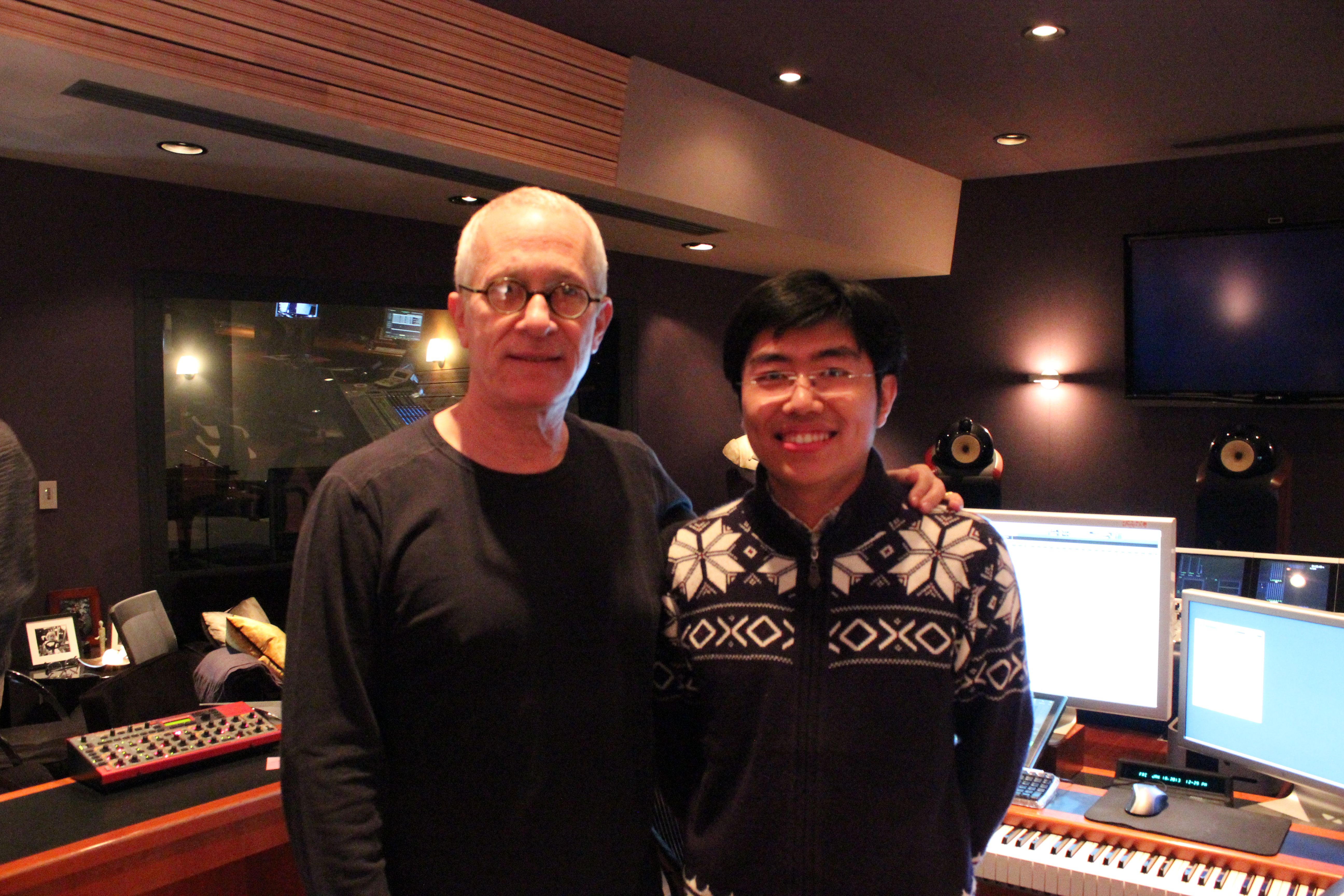 with James Newton Howard in his studio