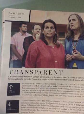 Hollywood Reporter August 2015 Transparent has 12 Emmy Nominations!!!