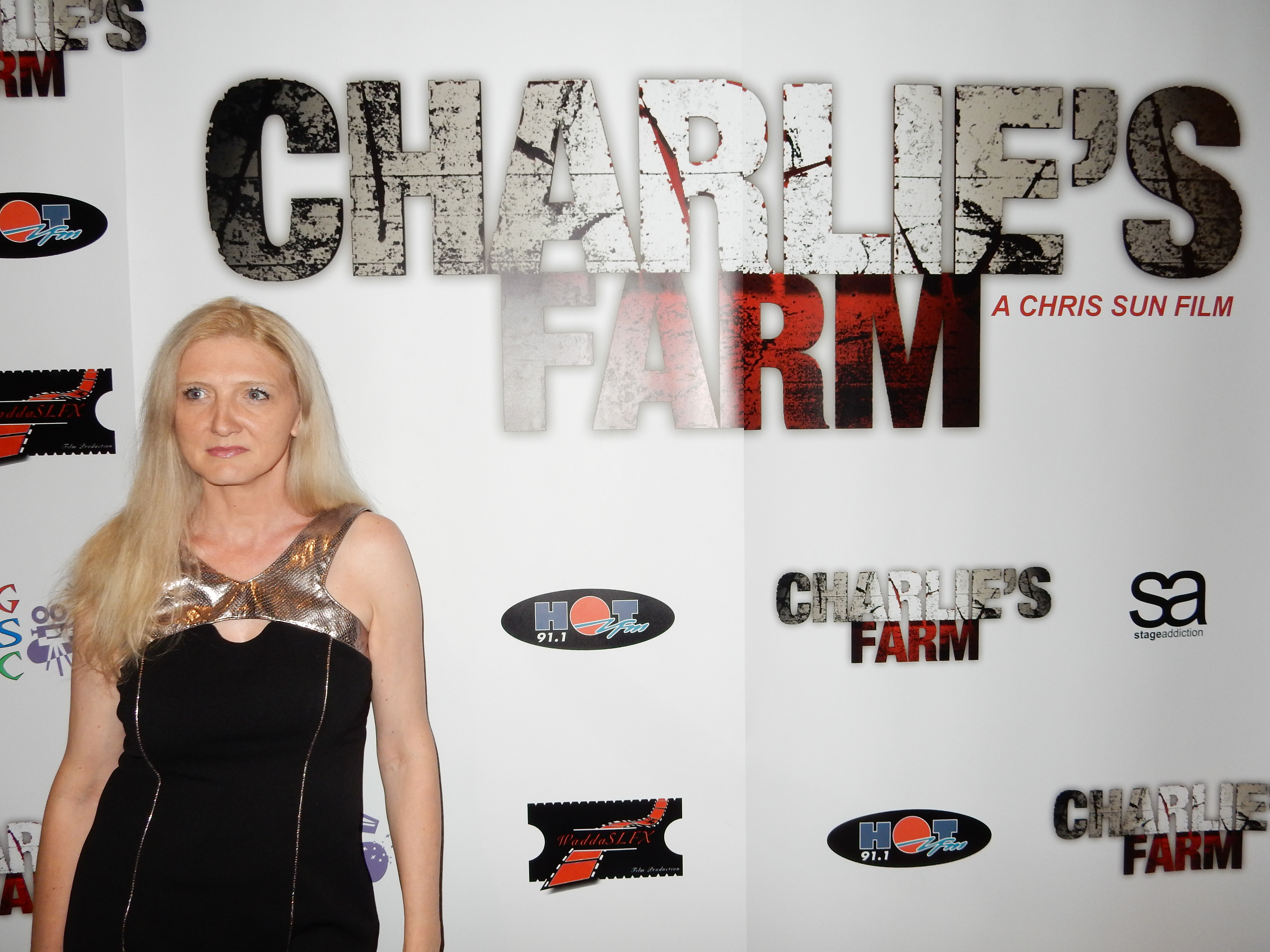 Toni McGhee at the premiere of 'Charlie's Farm'.