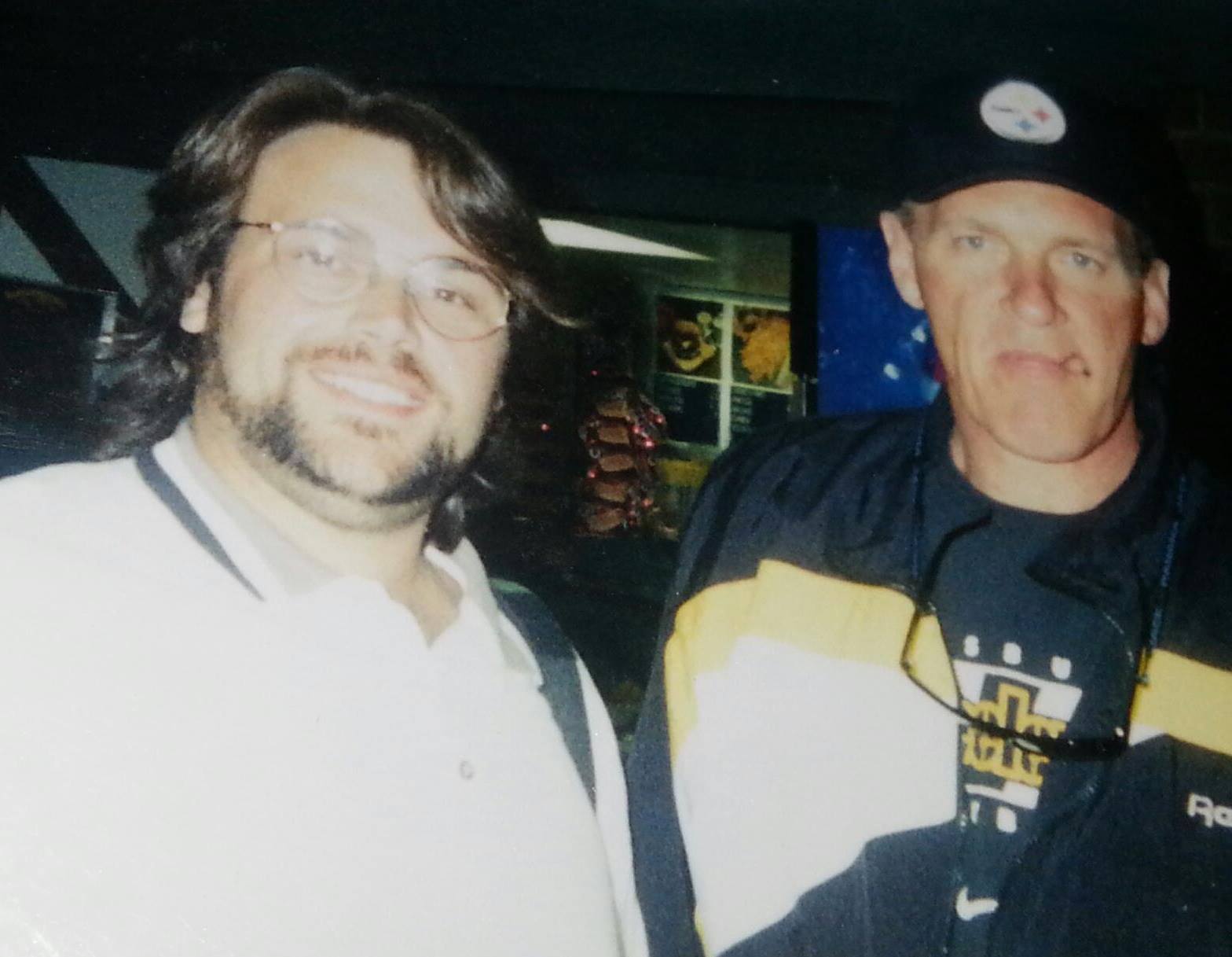 Me and Jack Lambert at a Steelers Super Bowl reunion show.