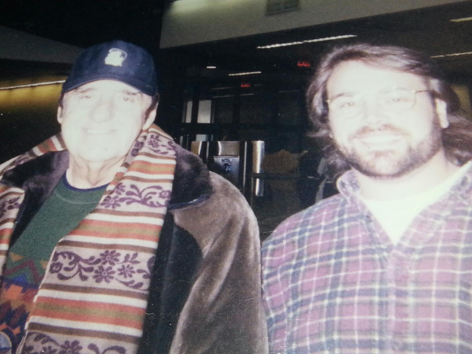 Me and Jim Nabors at the airport in Atlanta during Super Bowl week.
