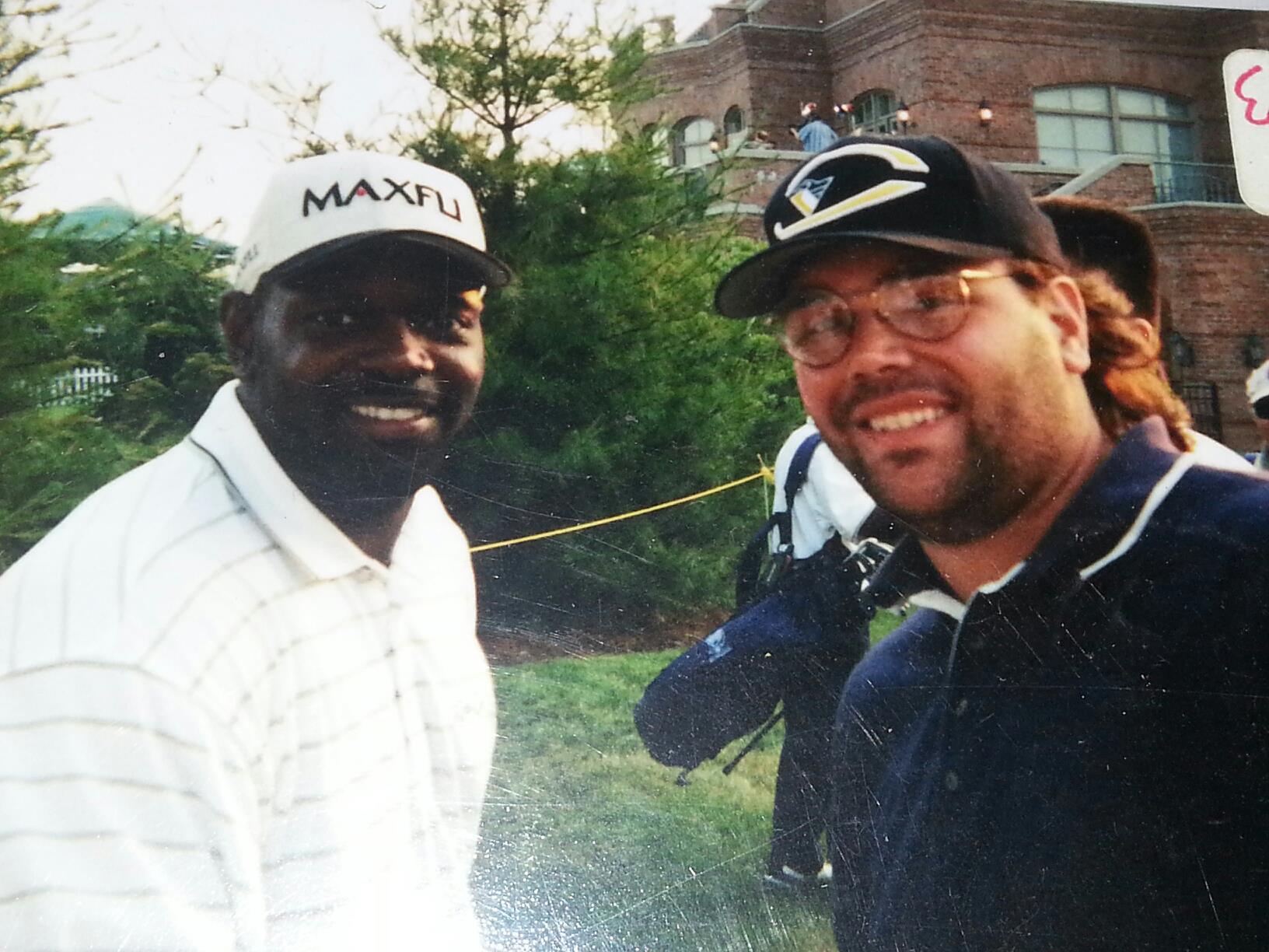 Me and Emmitt Smith at a golf outing in Pa.