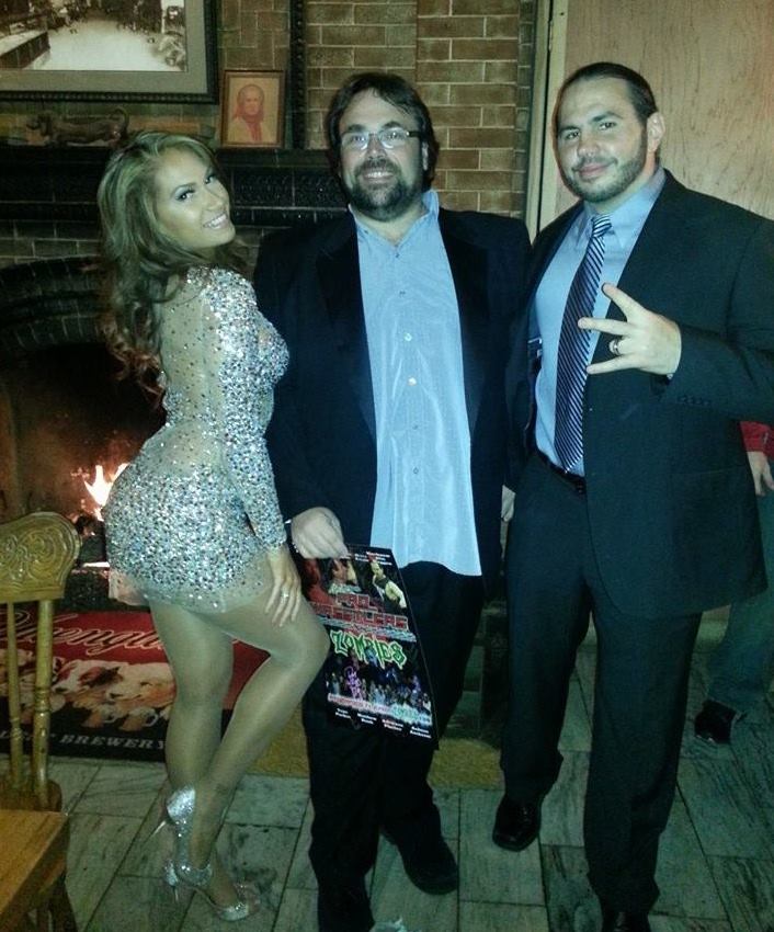 At the premier of Pro Wrestlers Vs Zombies with Matt Hardy and Reby Sky.