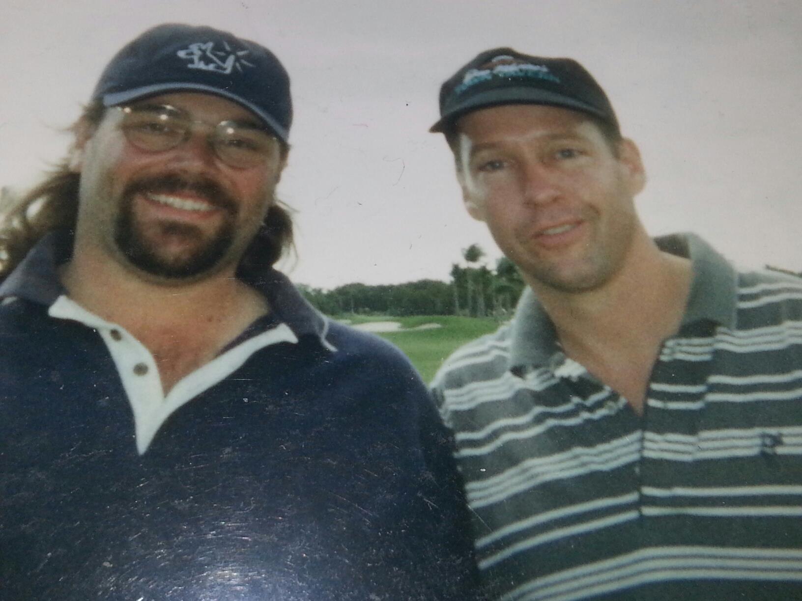Me and DB Sweeney at Dan Marino's golf outing in FT Lauderdale.