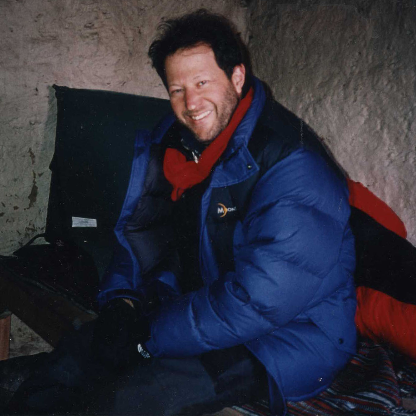 On location in Dolpo, Nepal with director Eric Valli during the filming of HIMALAYA