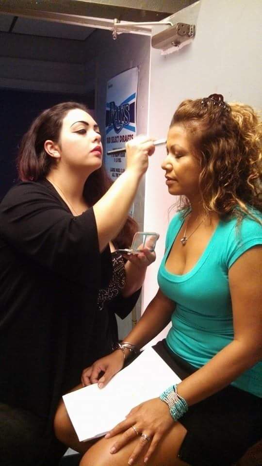On Set for Illusions Movie- Bartender Jo. Make up by Vanessa Soleil.