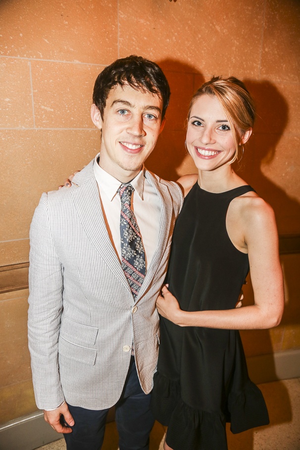 Wallis Currie-Wood and Alex Sharp at the 2015 Theatre World Awards