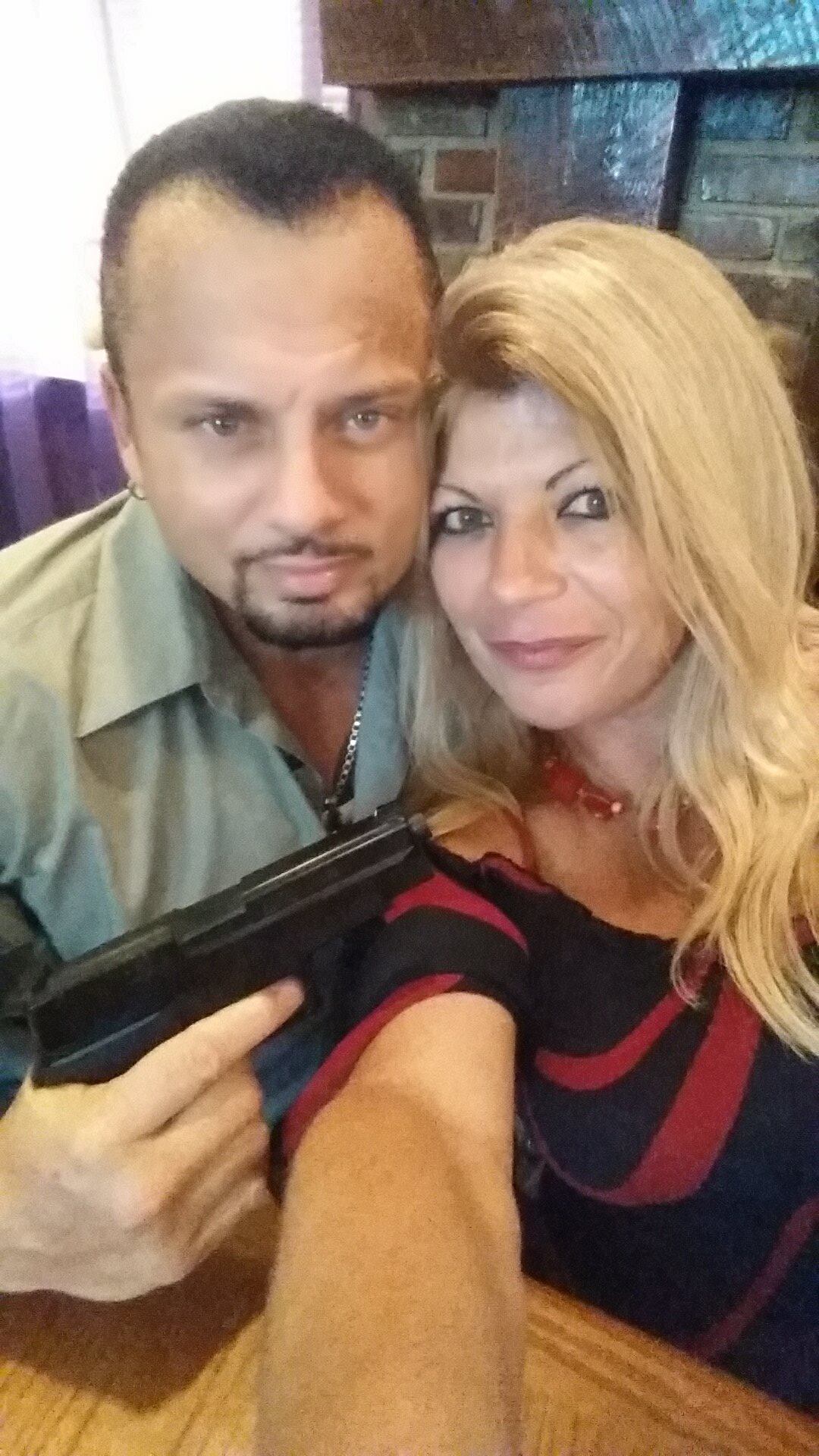 Raul Santiago Colon (Actor) and Joanne Marinho (Actress) on set for the movie 