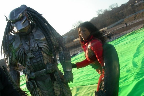 On location in Prague-A.V.P. Alien Vs Predator. Lead stunt double for Sanaa Lathan.