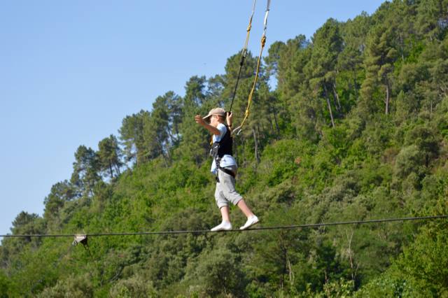 On the high wire!