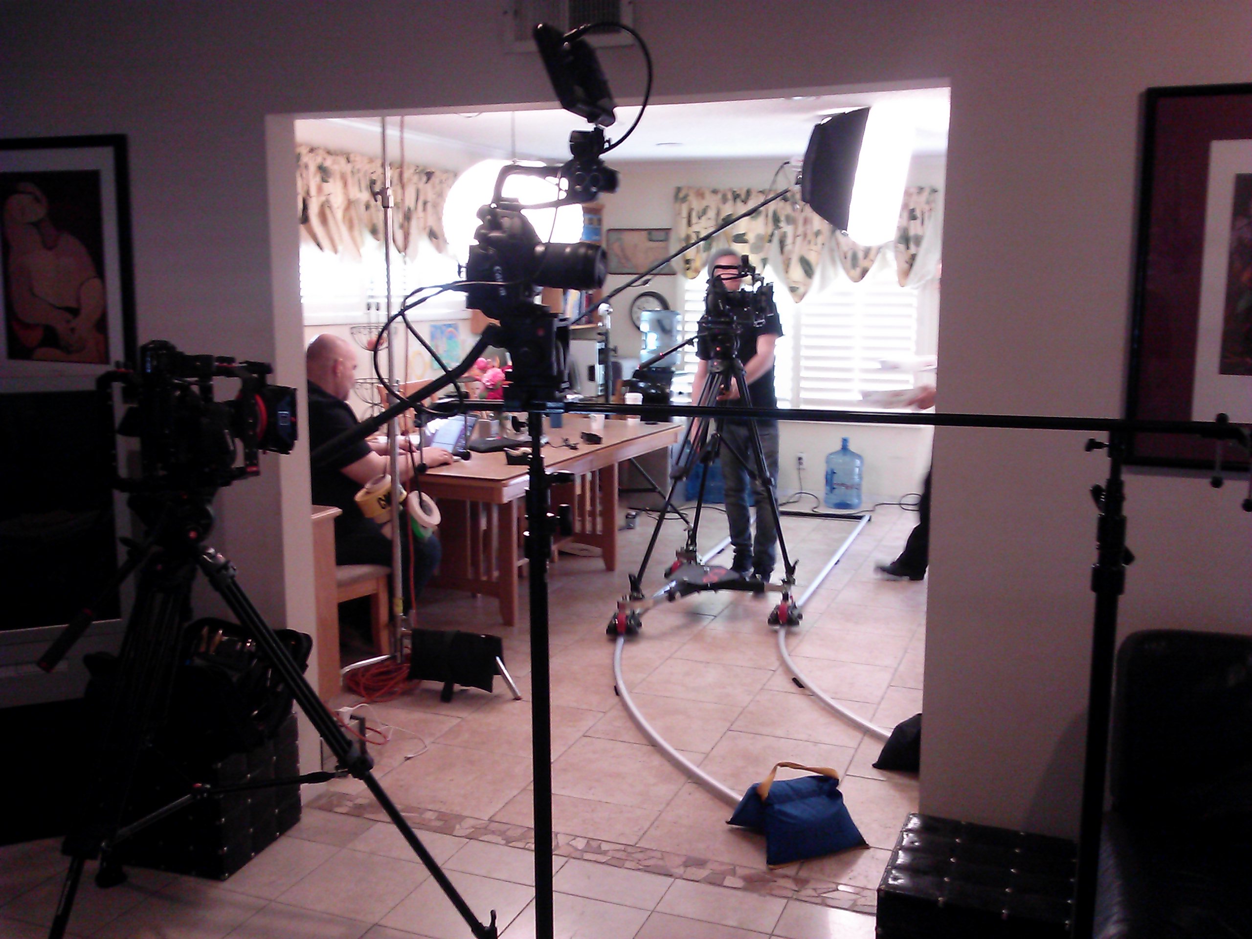 At home on the set of Victims 3-14-2015