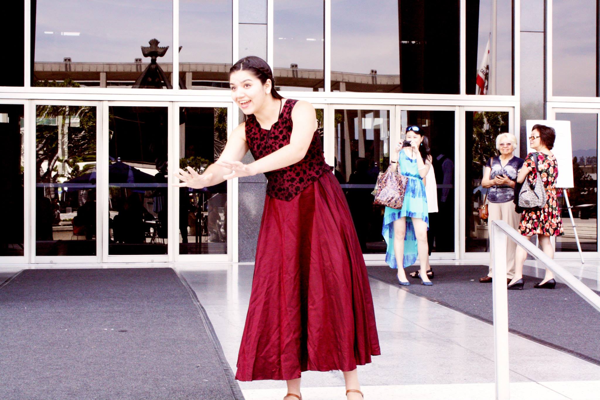 Performing a Juliet monologue at the Dorothy Chandler Pavilion