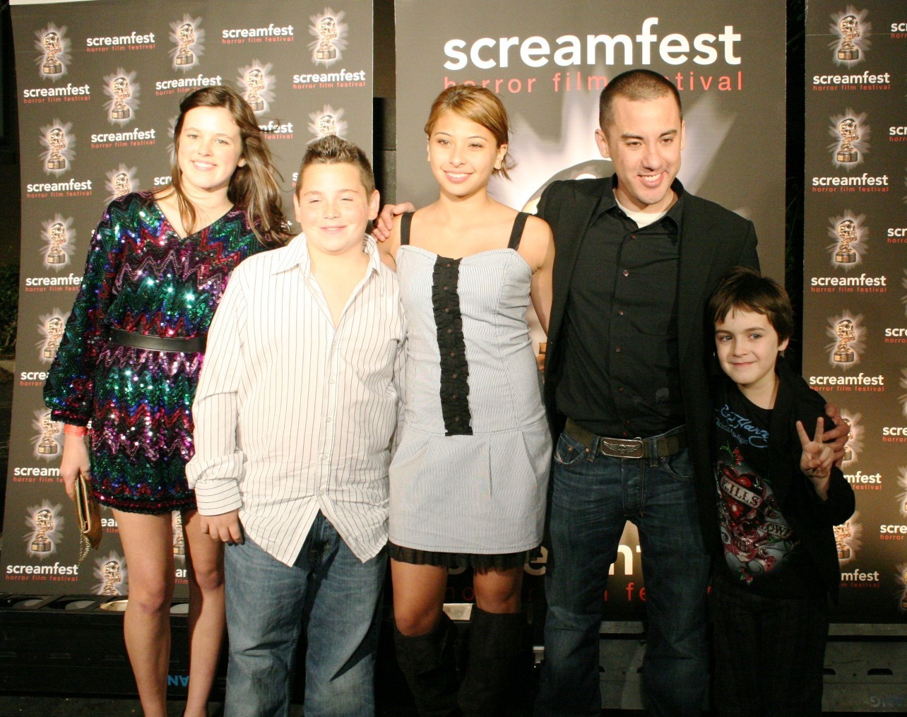 Michael Dougherty, Isabelle Deluce, Alberto Ghisi, Quinn Lord and Samm Todd at event of Trick 'r Treat (2007)
