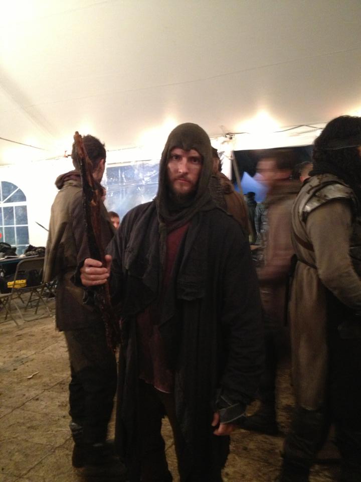 Mark Law on the set of NOAH.