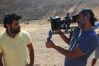 Here as Khalid with Director Uday Rashid on set of feature film 