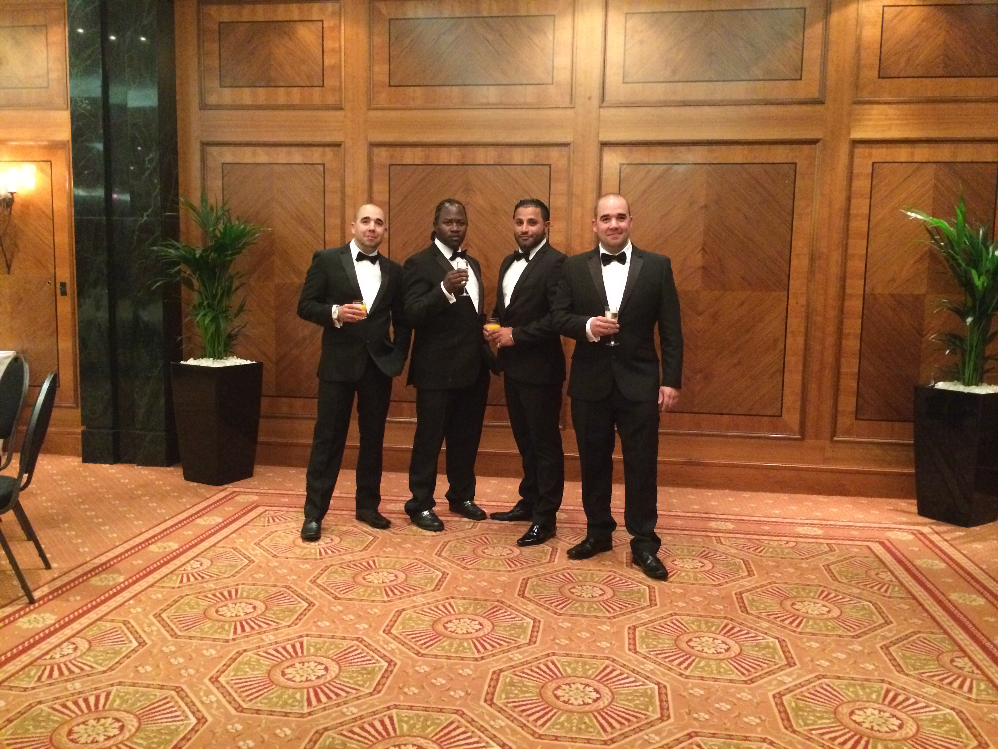 2014 Media Awards London with Actors (from left to right) Gerald Horler,Carlos Hewings,Thaer Al-Shayei & Rhys Horler.