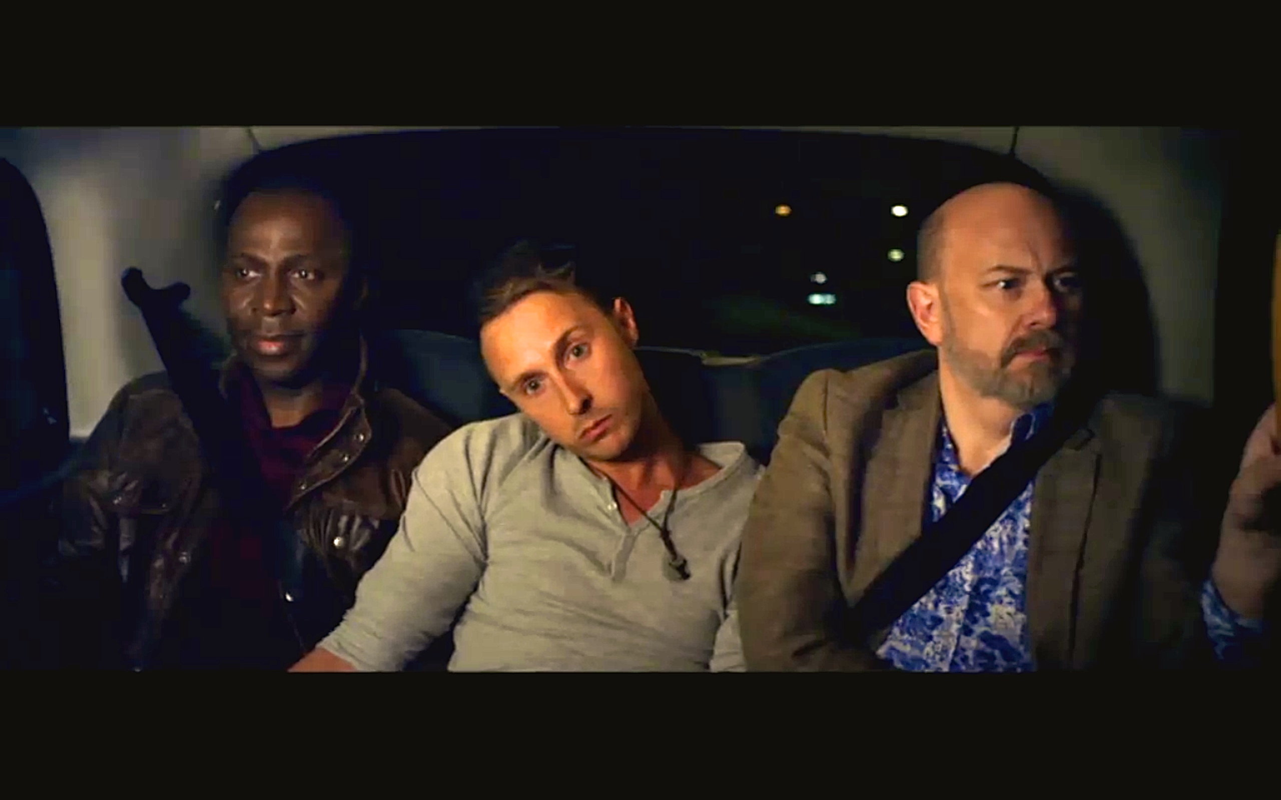 Still of Peter Caulfield with Cyril Nri and Vincent Franklin. CUCUMBER (2015)