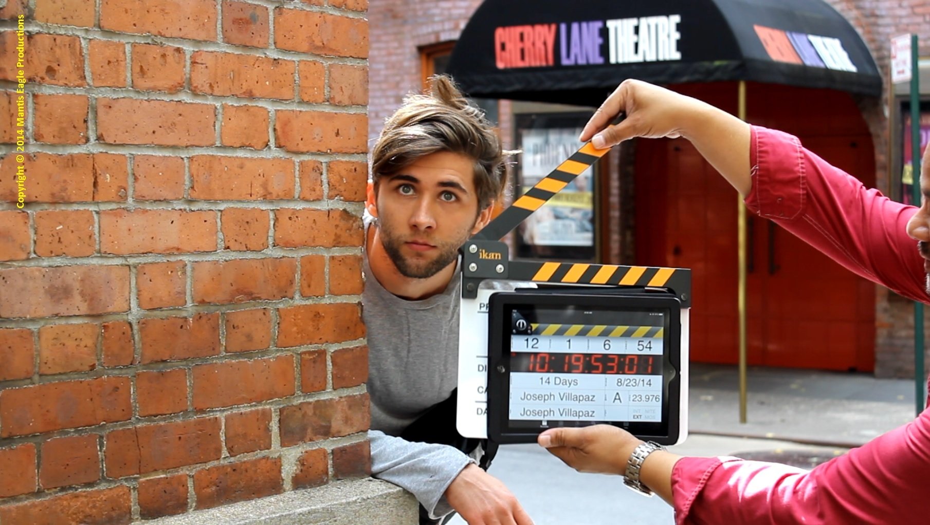 Costin Becheanu about to shoot a scene in 14 Days.