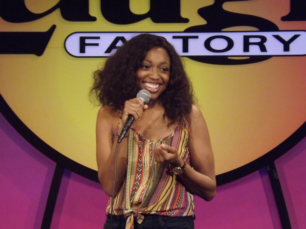 Travina Springer performing at the Laugh Factory