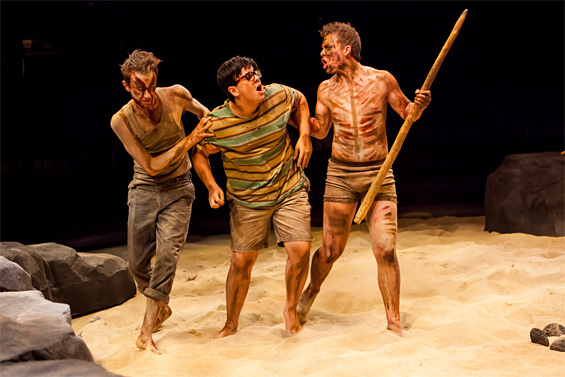 Allen Dorsey (Left) Matthew Gumley (middle) and Jack DiFalco (Right) in The Dever Centers production of 