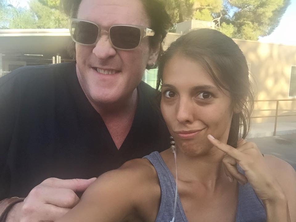 On set of Father (2016) with Michael Madsen.
