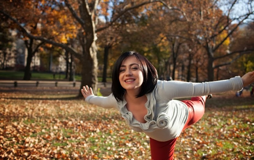 Former Professional Gymnast, Irina Popa-Erwin in Central Park, New York City - The NYC Life Coach