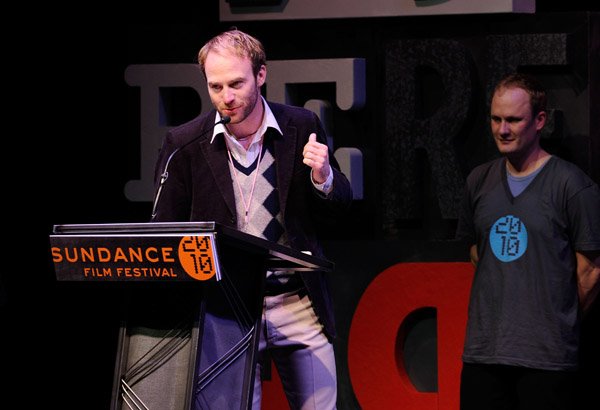 Receiving World Cinema Cinematography Award for Documentary, Sundance Film Festival 2010