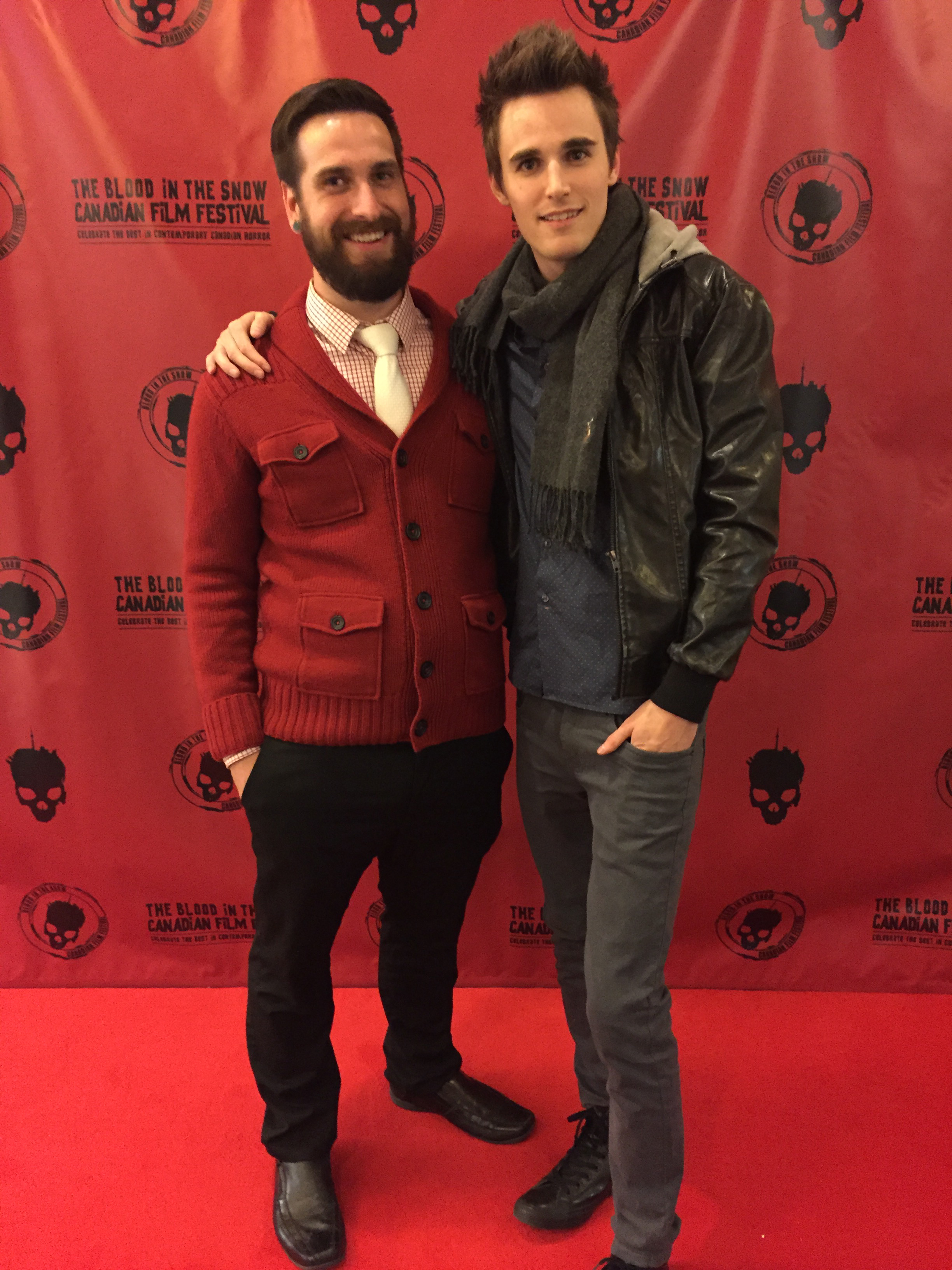 Zack Esau and Nicholas Spencer Murray at Canadian Premiere for Farhope Tower (2015)