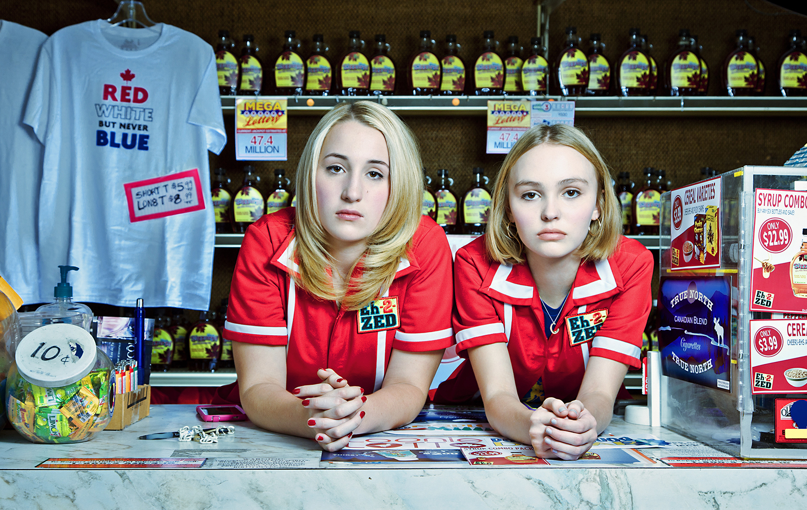Still of Harley Quinn Smith and Lily-Rose Melody Depp in Yoga Hosers (2016)