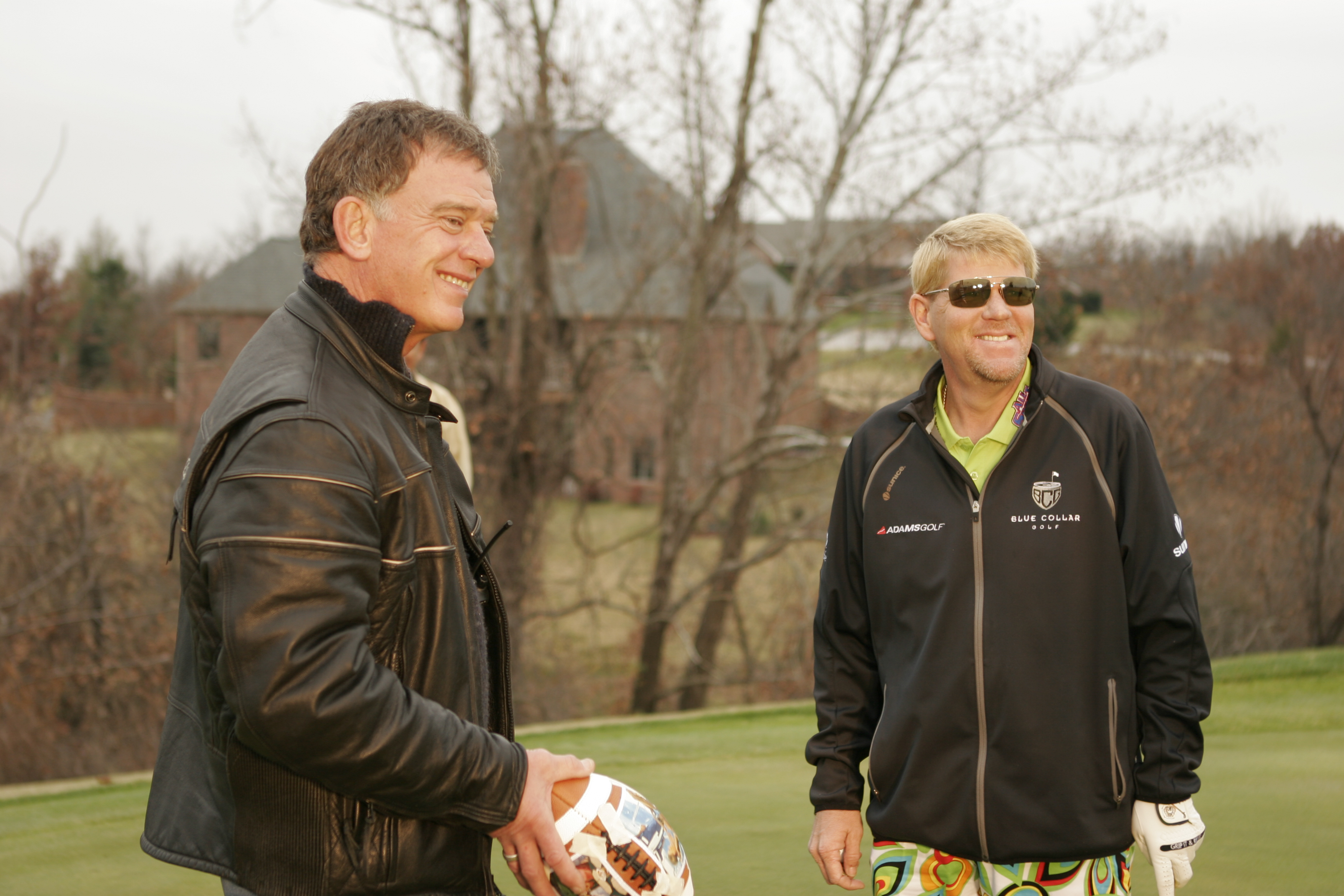 Kirk and John Daly on location; Downstream Casino Resort Commercial Shoot 
