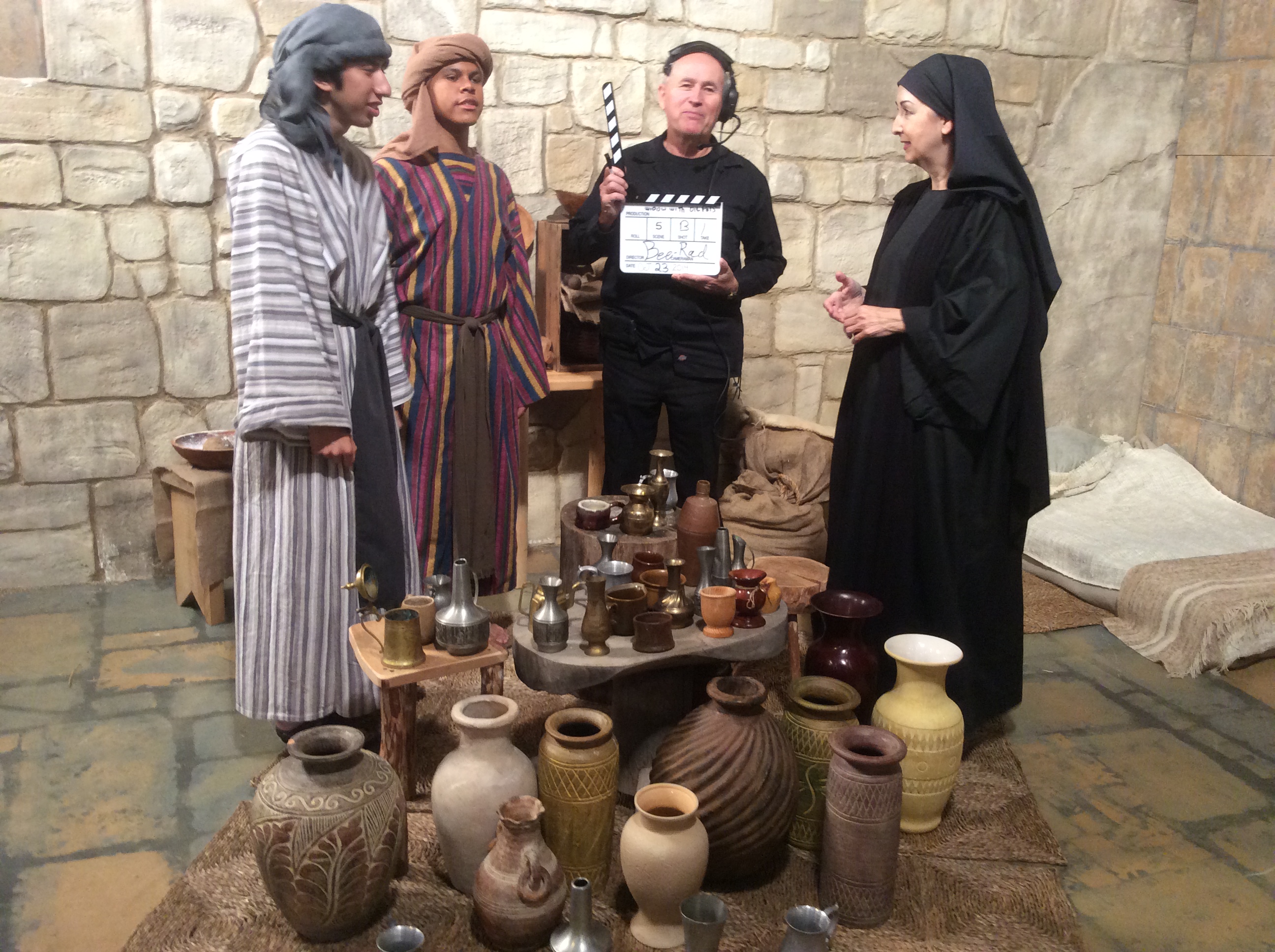 Filming at 3ABN Studios, West Frankfurt, IL (Elisha and the widow with the pots of oil)