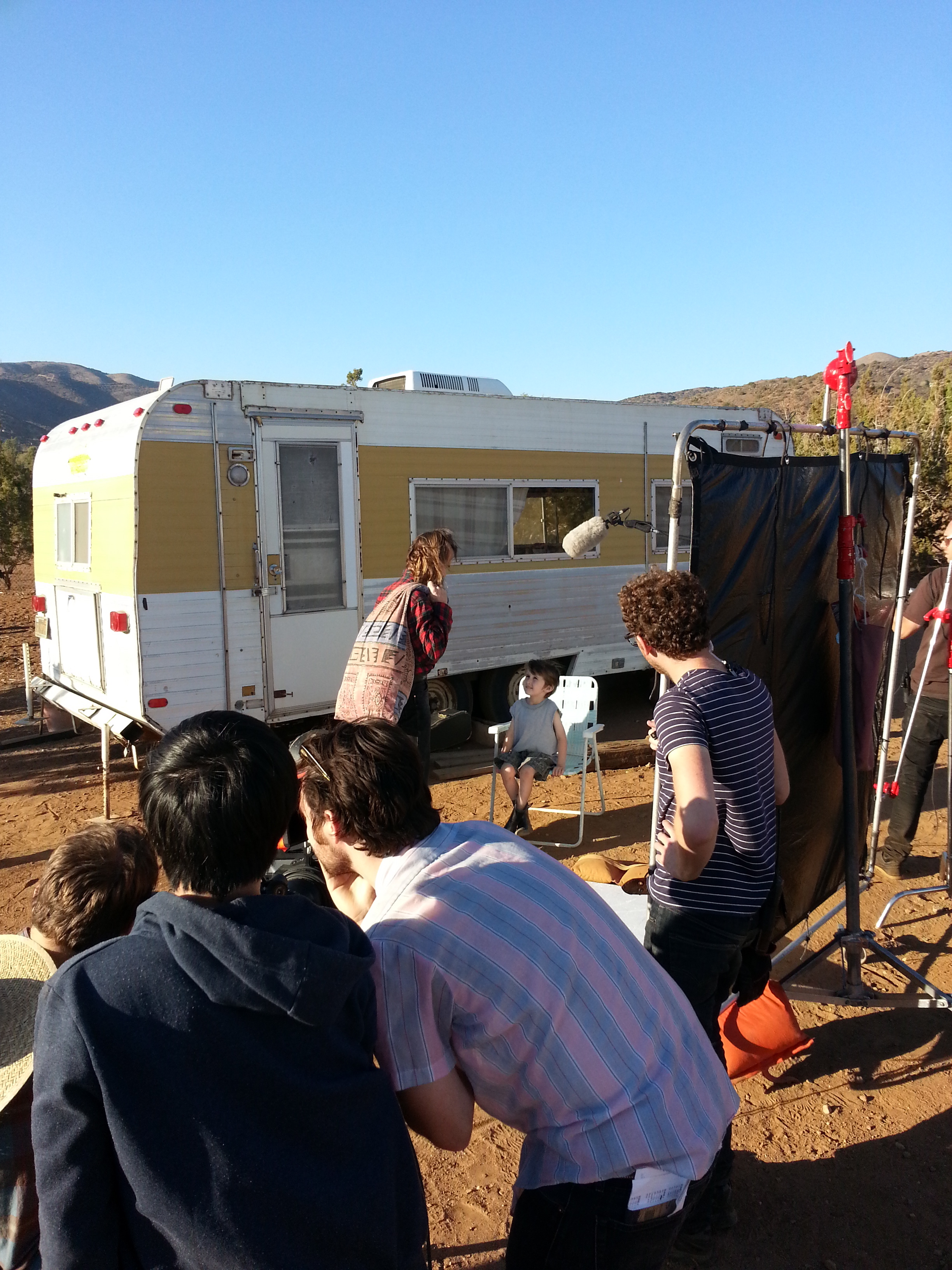 Dashiell McGaha-Schletter on set in the film 